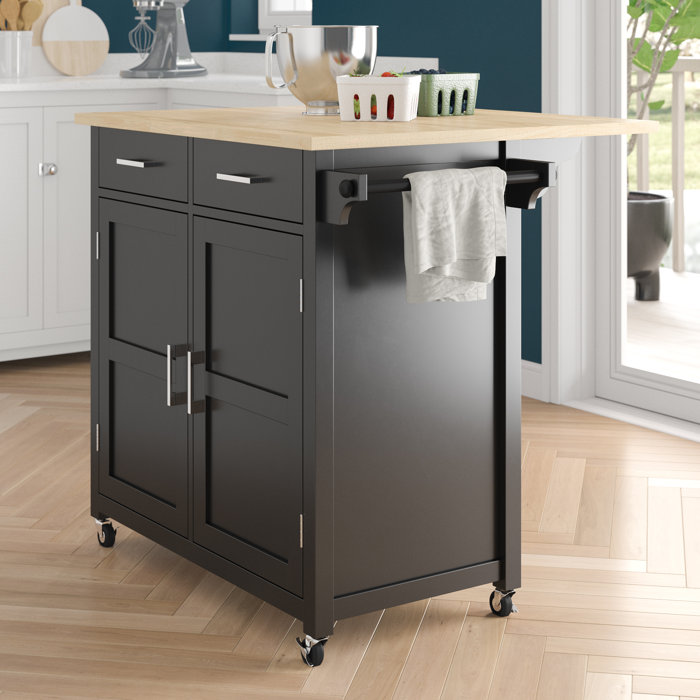 Ebern Designs Moorman 36'' Wide Rolling Kitchen Cart & Reviews Wayfair